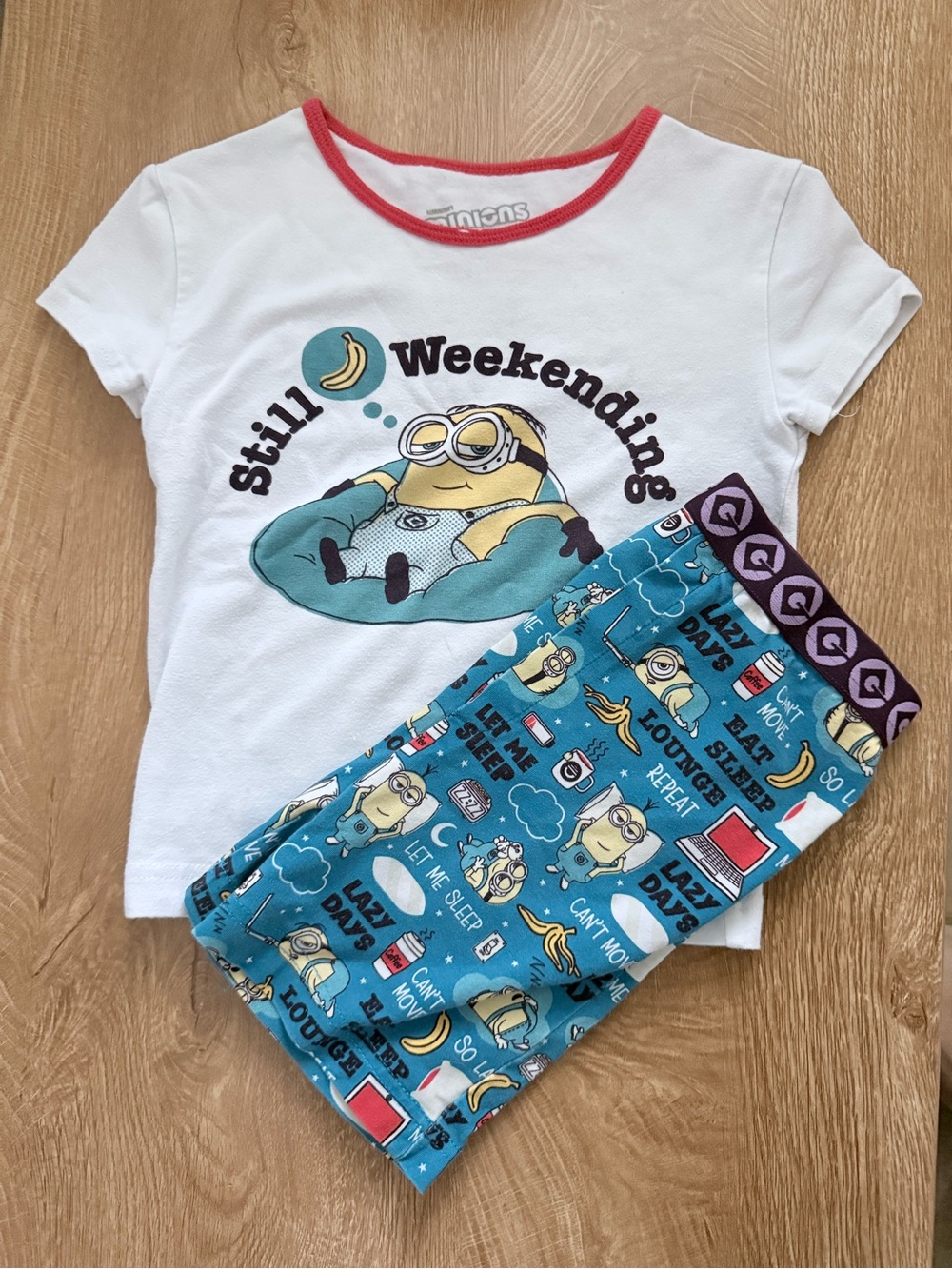Universal Studios Minions Youth 6 Pajama Set Shorts 2-Piece